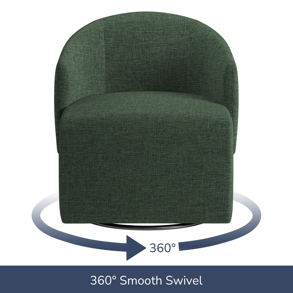 BELLEZE Swivel Accent Chair, Modern Upholstered Swivel Armchair 360 Degree Barrel Chair Comfy Corner Chair for Living Room Bedroom [Set of 2] - Malta (Light Grey)