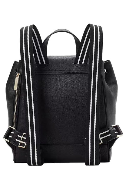 Kate Spade New York Women's Rosie Pebbled Leather Medium Flap Backpack, Black