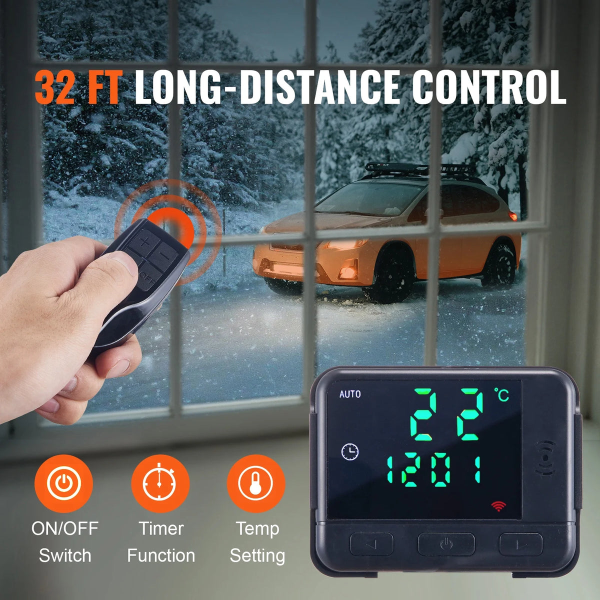 KFFKFF Diesel Air Heater, 12V 8KW Integrated Diesel Heater with Remote Control and LCD Display, 5L Tank Portable Diesel Parking Heater, Rapid Heating for RV Trailer Camper Boat and Indoor
