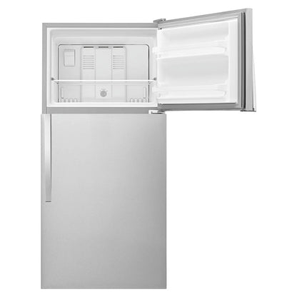 Whirlpool WRT318FZDM: Refrigerador con Congelador Superior de 30 Pulgadas de Ancho - 18 cu. ft - Acero Inoxidable.