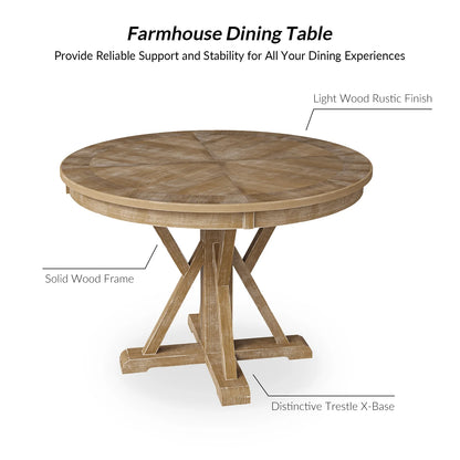 Farmhouse Solid Wood Dining Chairs Upholstered Armless Side Chairs Set of 4 Crossing High Backrest Living Room Kitchen