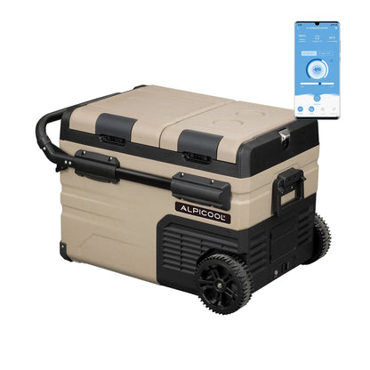 Alpicool TA35 Portable Refrigerator 37 Quart(35 Liter) Dual Temperature Control Fridge Mini Freezer for Travel,Camping,Fishing, Outdoor -12/24V DC