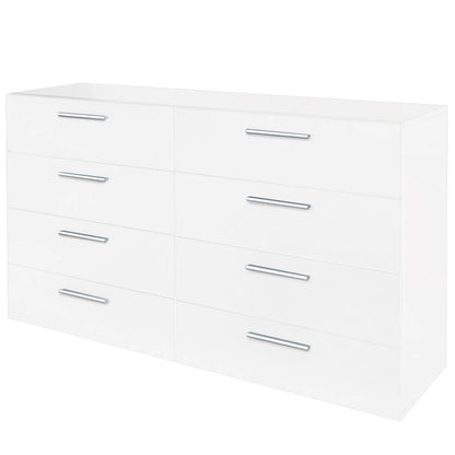 Ktaxon Bedroom Dresser with 6 Drawers, Wooden Double Dresser for Entryway, Wide Storage Cabinet for Living Room, Black