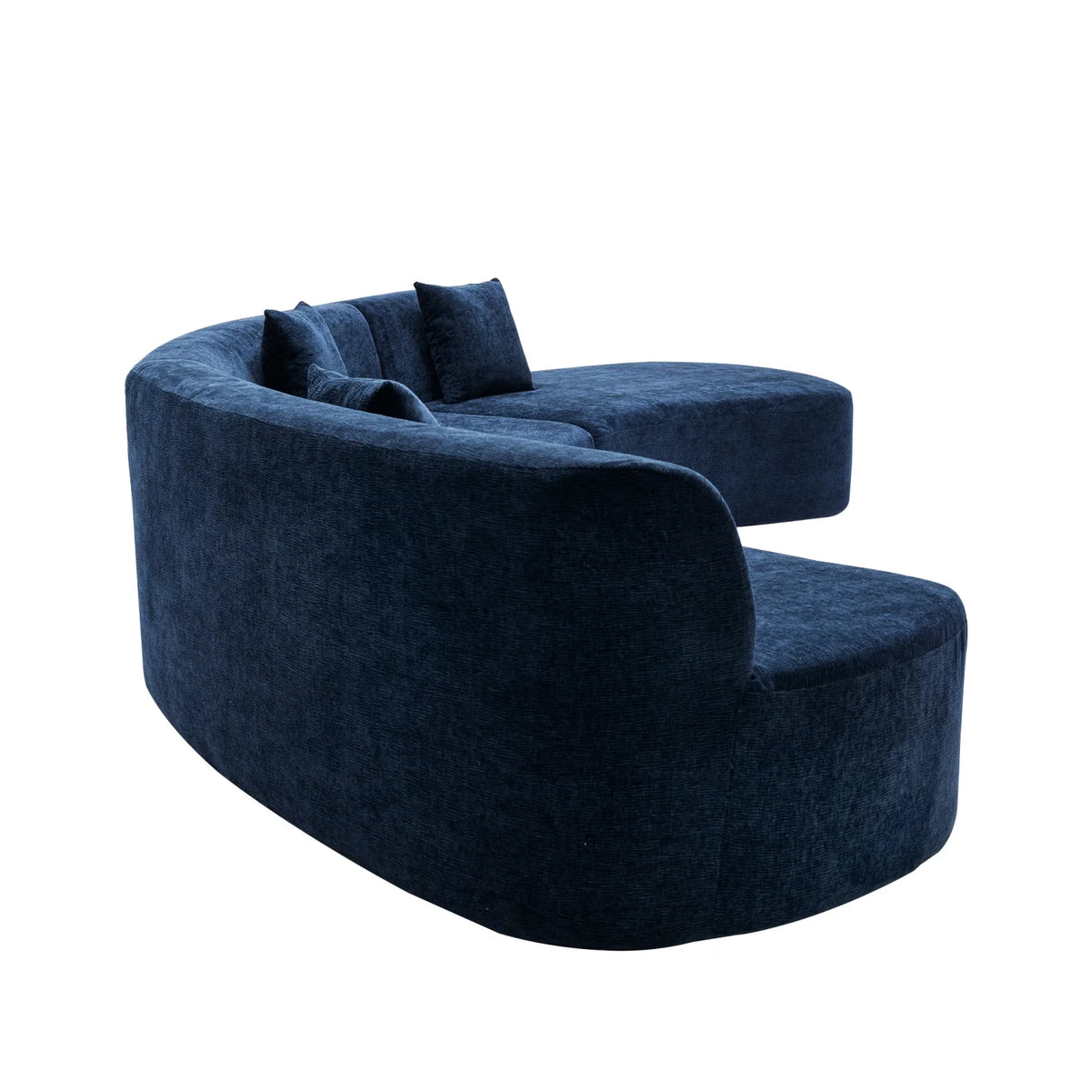 Harper & Bright Designs Modern Curved Floor Sofa Set, Modular Sectional Sponge Couch for Living Room, 2 PC Free Combination No Assembly Foam-Filled Sofa, Beige