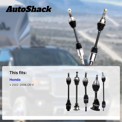 AutoShack Front CV Axle Shafts | Replacement for 2002-2006 Honda CR-V | 2-PC
