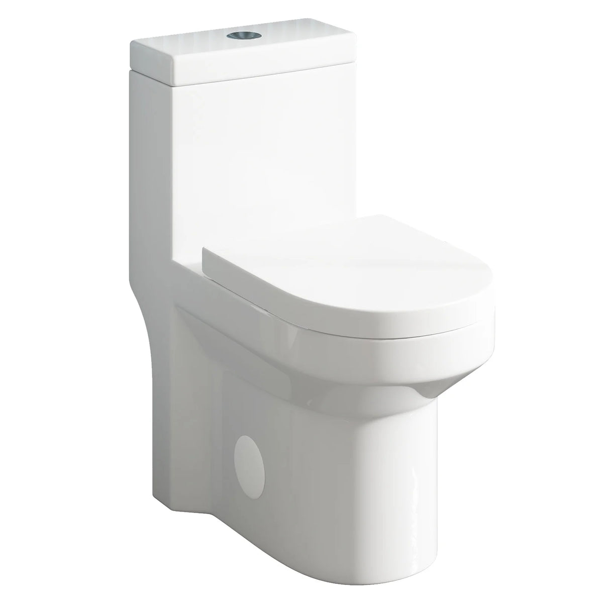 Puremind One-Piece Elongated Ceramic Toilet,4/6 Dual Flush 1.28 Gpf, White (27.6''Dx15''Wx29.5''H)