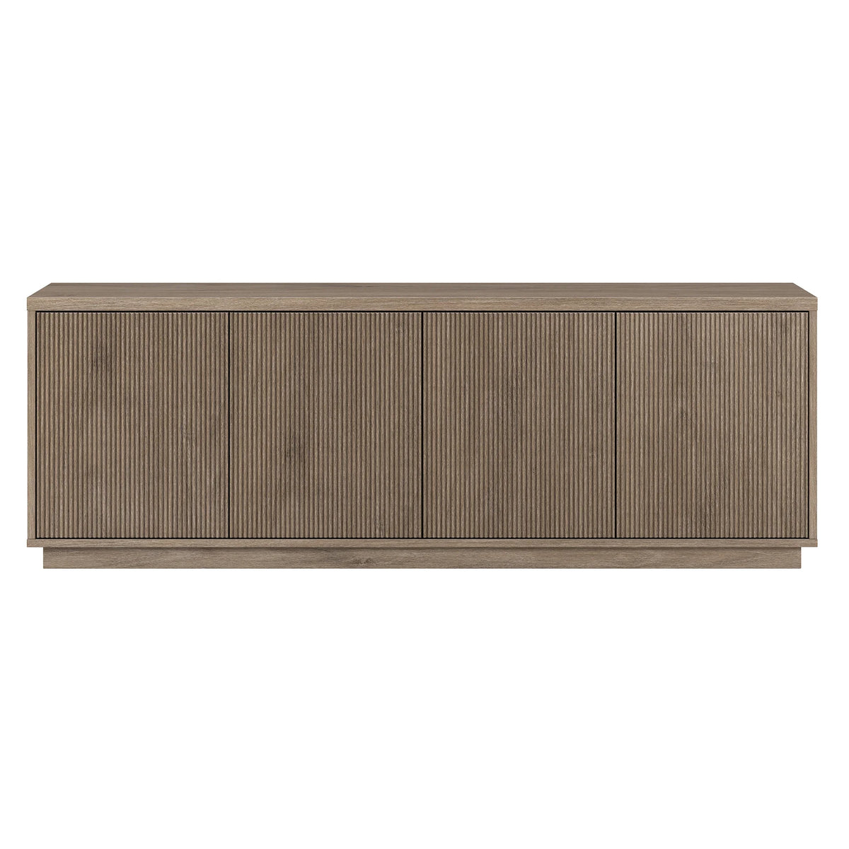 Evelyn&Zoe Hanson Rectangular TV Stand for TV's up to 75", Black Grain
