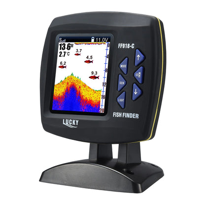 Lucky FF918-C Color LCD Screen Fish Finder 590ft Water Depth Boat Fish Finder