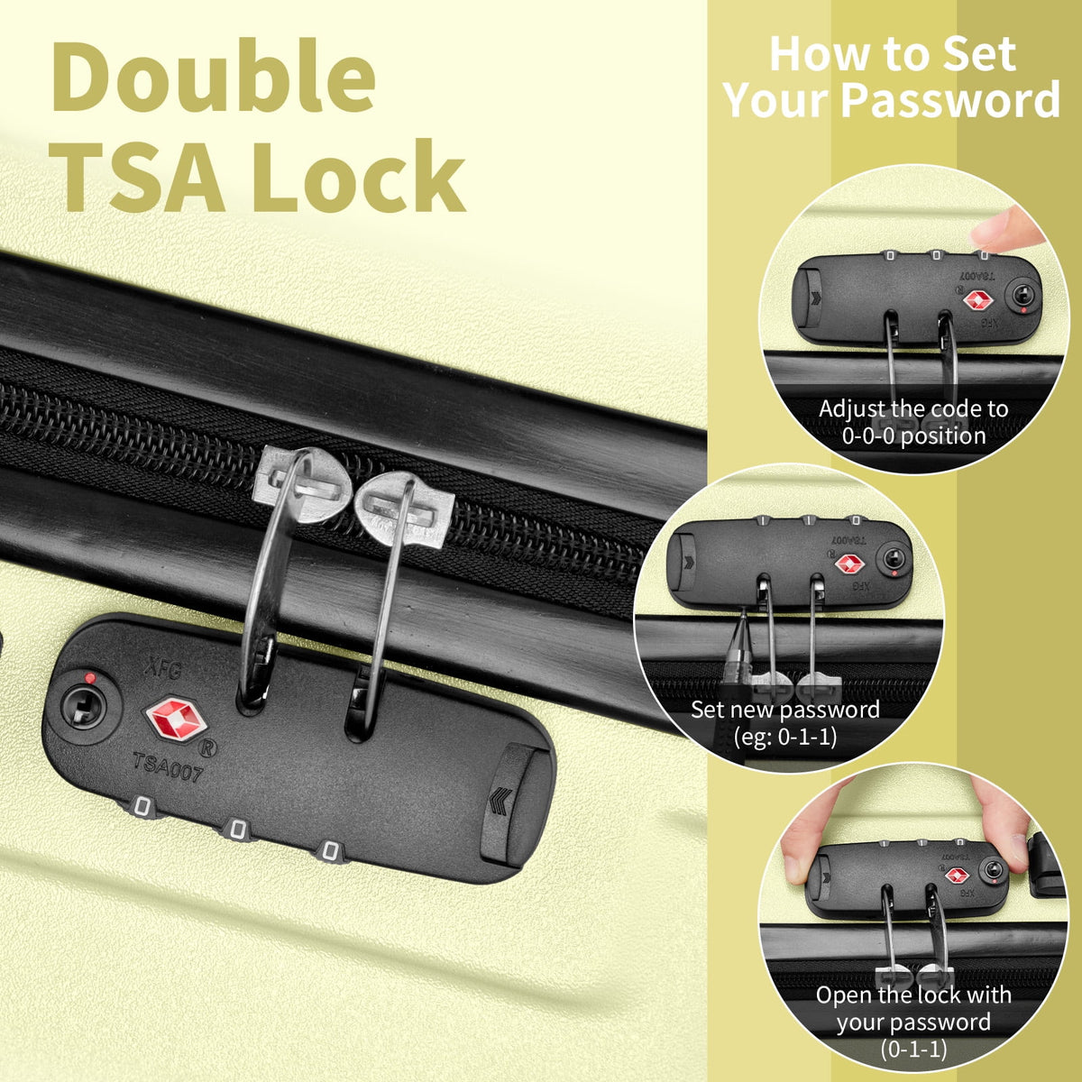 Zimtown 3 Piece Nested Spinner Suitcase Luggage Set With TSA Lock Royal Blue
