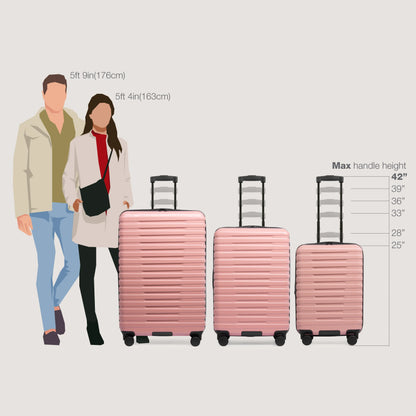 U.S. Traveler Boren Hardside Rugged Spinner Luggage, Lavender, 30" Checked Large