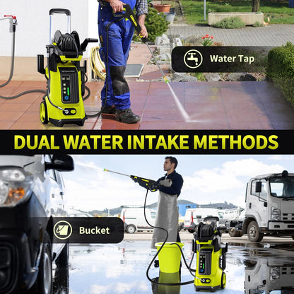 SUGIFT Electric Pressure Washer 4500PSI-Max 3.2GPM with Touch Screen Adjustable Pressure and 5 Nozzles Power Washer Cleaning for Patio,Blue
