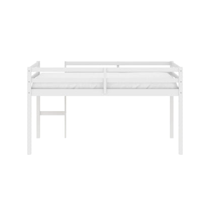 HH2Home Campbell Wood Twin Junior Loft Bunk Bed, White