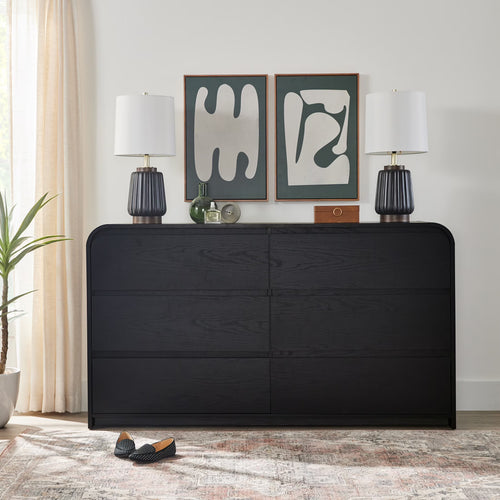 Better Homes & Gardens Juliet 6 Drawer Dresser, Black Finish