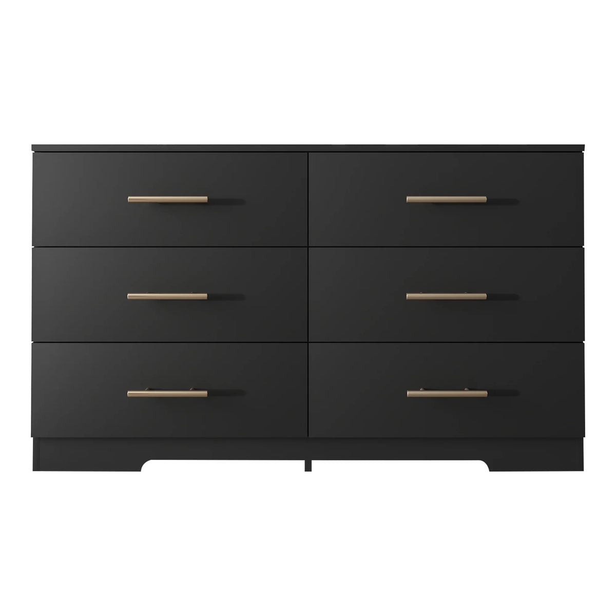 Kadyn White Chest of Drawer, 6 Double Drawer Dresser for Bedroom, Modern Storage Cabinet for Living Room, Dresser