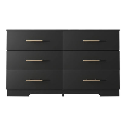 Kadyn White Chest of Drawer, 6 Double Drawer Dresser for Bedroom, Modern Storage Cabinet for Living Room, Dresser