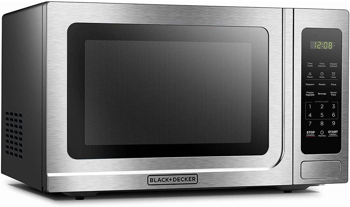 BLACK+DECKER 1.4 cu ft Countertop Microwave Ovens in Stainless Steel