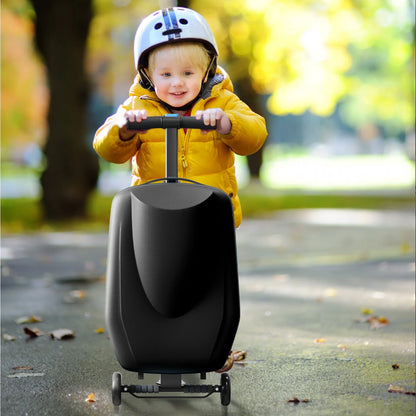 TABU Scooter Luggage for Kids & Adults, Carry on Luggage with Wheels for Kids Ages 6-15,Blue
