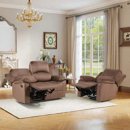 Bonzy Home Recliner Chair with Soft Padded Headrest and Armrest, Theater Reclining Chair Sofa for Living Room and Bedroom