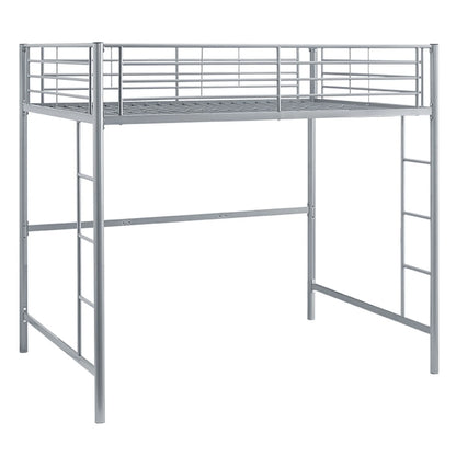 Walker Edison Sunset Modern Powder-Coated Steel Metal Full Loft Bunk Bed - Black