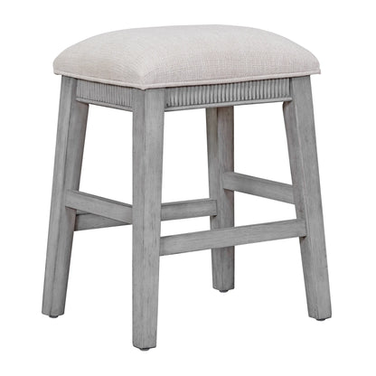 Harper & Bright Designs 4 Piece Bar Table Set for 4, Kitchen Dining Stools Set with 3 Upholstered Stools with 3 Drawers and USB Port, Gray