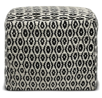 Exlonjet Margo 20 Inch Boho Round Pouf in Multi Color Braided Jute, For the Living Room, Bedroom and