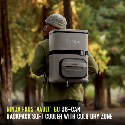 Ninja Outdoor FrostVault Go 24-Can Soft Cooler with Cold Dry Zone, Lakeshore Blue - FF124NV