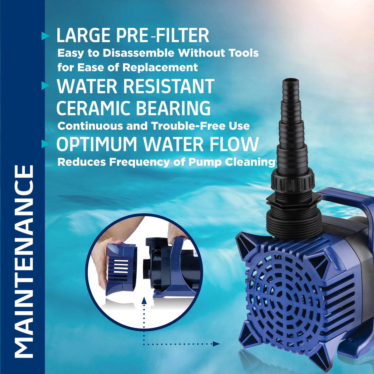 Alpine Corporation 2100 GPH Cyclone Pond Pump Submersible