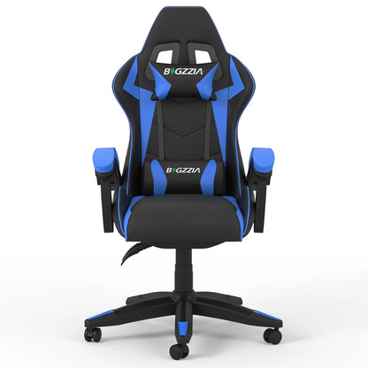 Bigzzia Gaming Chair with Footrest, Gaming Chair for Adult with Headrest and Lumbar Support,Red