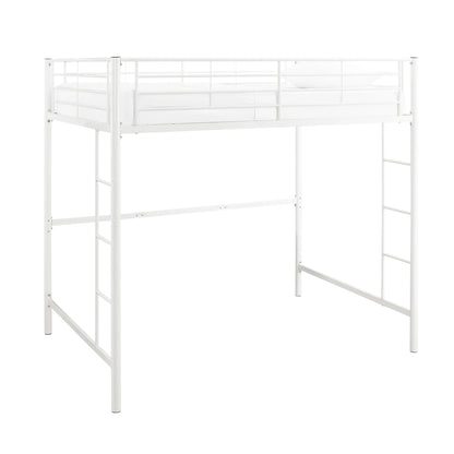 Walker Edison Sunset Modern Powder-Coated Steel Metal Full Loft Bunk Bed - Black