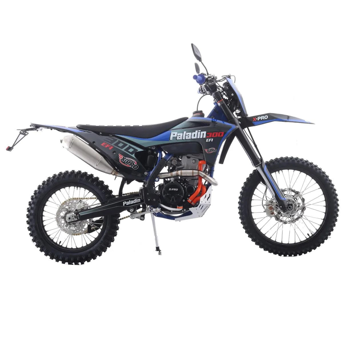 X-Pro Paladin 300 EFI Dirt Bike with 6-Speed Manual Transmission and Balance Shaft and Dual Overhead Camshaft (DOHC) with Four Valves Engine, Electric Start! Big 21"/18" Wheels!
