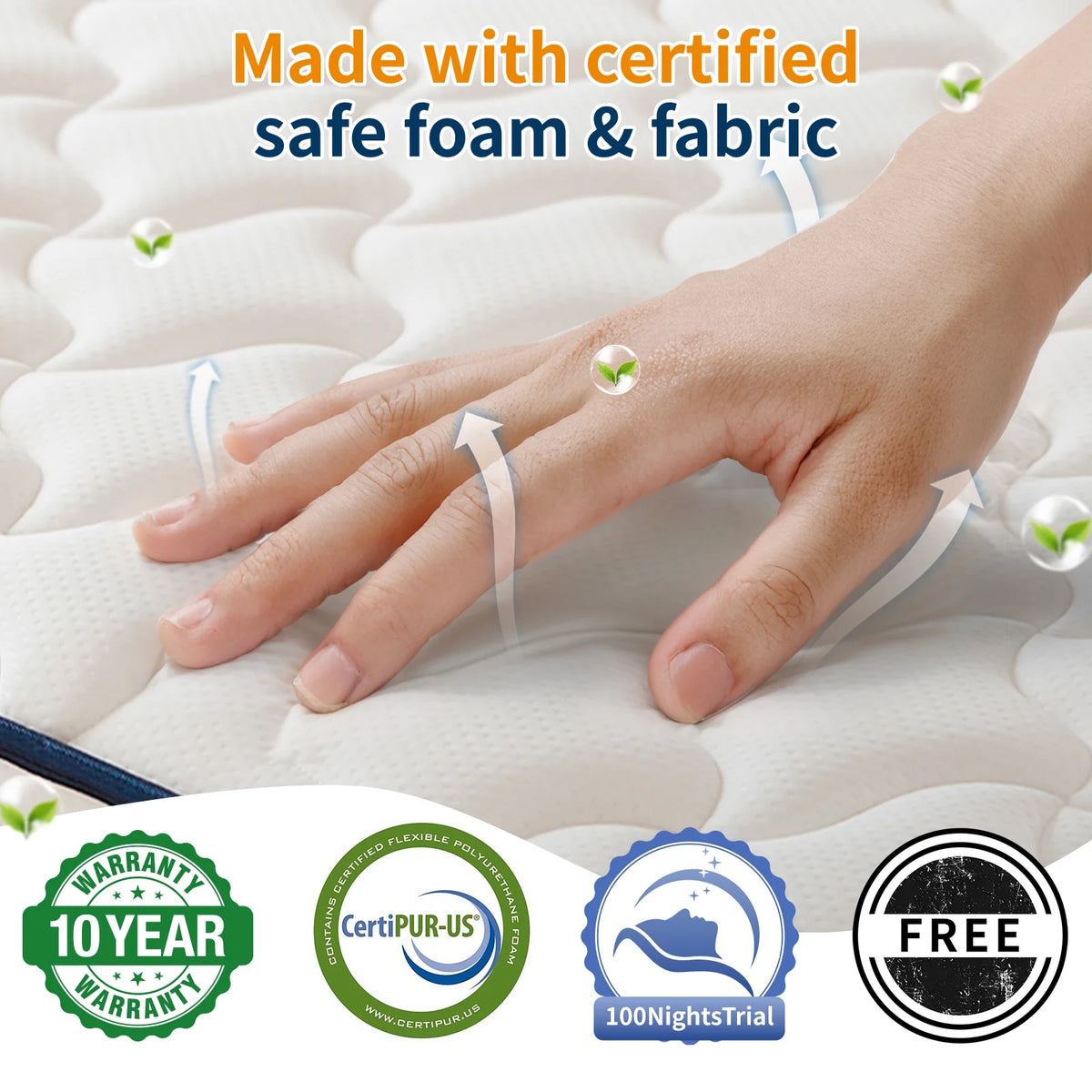 QOFYU Plush Queen Mattress 12 inch, Queen Size Spring HybridGel Memory Foam Mattress,  Queen Mattresses in a Box