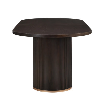 Christopher Knight Home Minimalist 88�� Oval Dining Table for 4-6, Espresso
