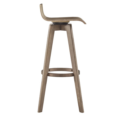 Weston Home Aleksi Modern Wood 29-inch Swivel Bar Stool, Set of 2, Natural