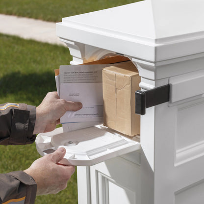 Step2 Atherton Reserve White Lockable Package Storage Mailbox, Plastic