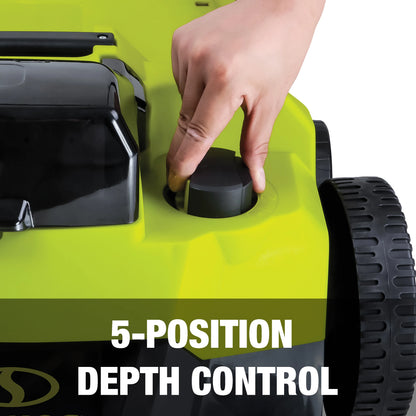 Sun Joe 14" Cordless Brushless Dethatcher + Scarifier, 5 Positions, 2 x 4.0-Ah Batteries & Charger