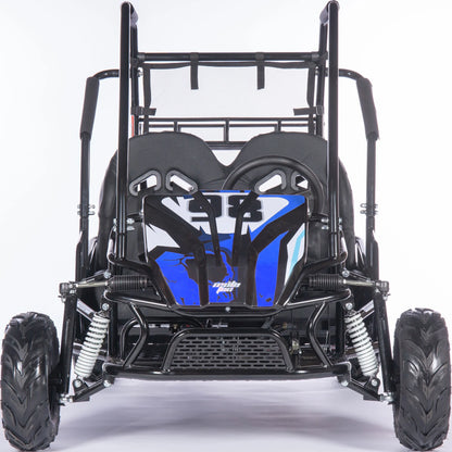 MotoTec Mud XL 212cc 2 Seat Go Kart Full Suspension Blue