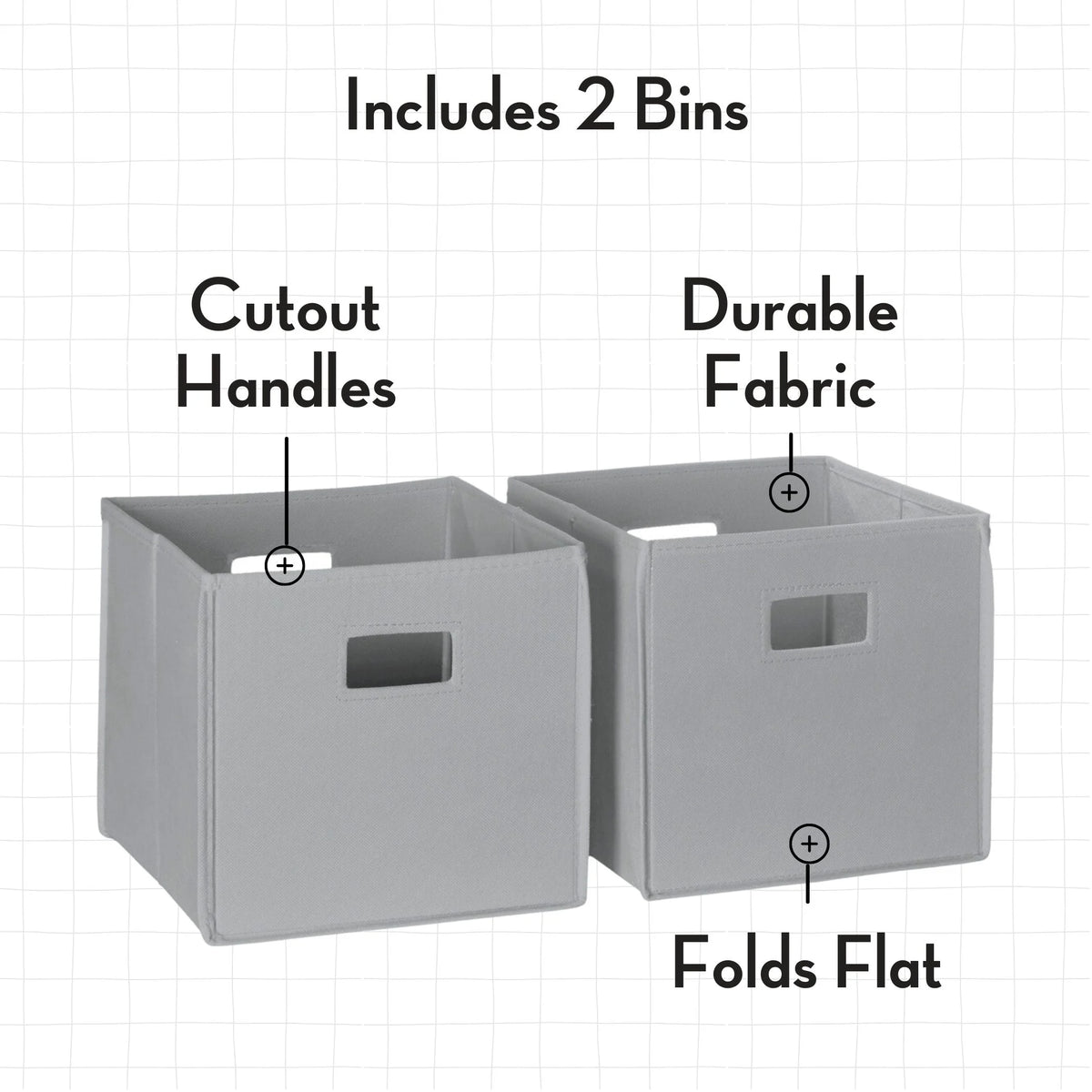 RiverRidge Kid Bookshelf Toy Storage Organizer with 4 Bookracks 2 Cubbies and 2 Gray Bins