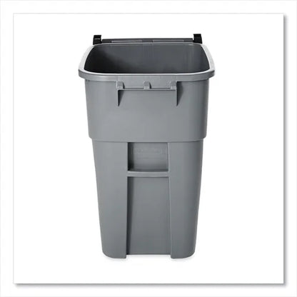 Rubbermaid Commercial Brute Rollout Container Square Plastic 50gal Gray 9W27GY