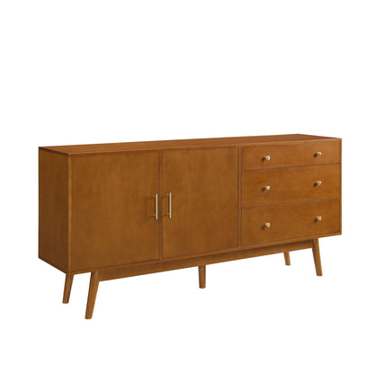 Mid Century Modern 3-Drawer and 2-Door Acorn Sideboard