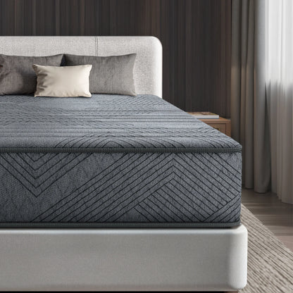 LIBORIA Queen Mattress, 10 inch Cooling Gel Memory Foam, Pocket Spring Hybrid Mattress in a Box, Pressure Relief, CertiPUR-US Certified