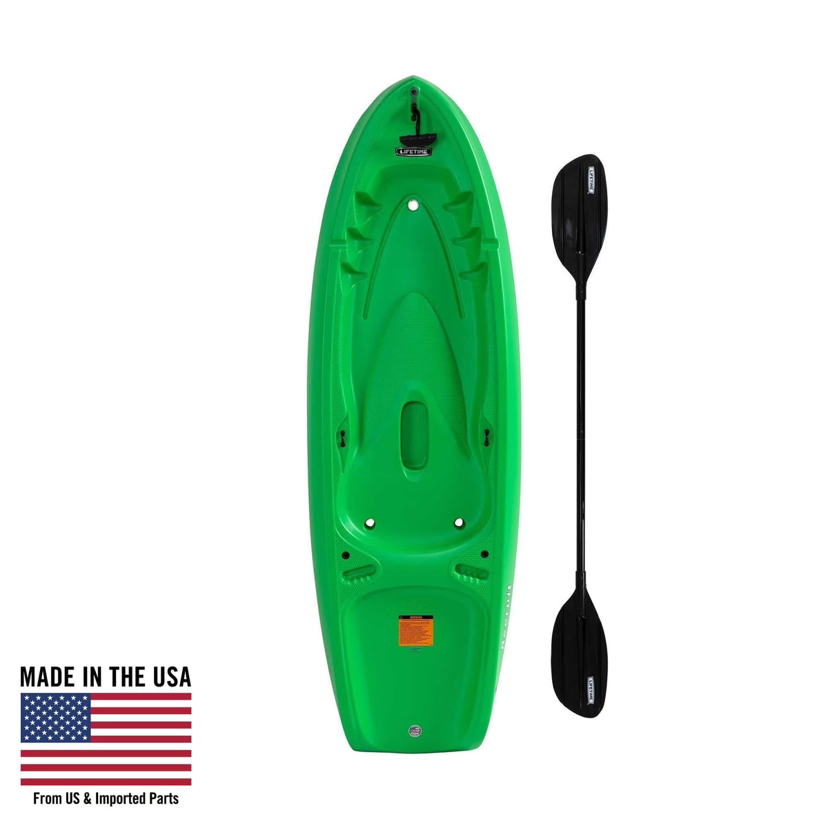 Lifetime Recruit 6.5 ft Youth Sit-on-Top Kayak, Lime Green (90765)