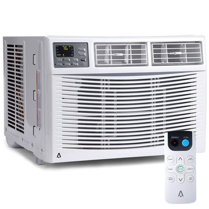 Air Conditioner, 8000 BTU Turbo Fast Cooling AC Unit Remote/App Control, Flexible Window Opening(T Design Install Kit), 24H Timer, Washable Filter,White