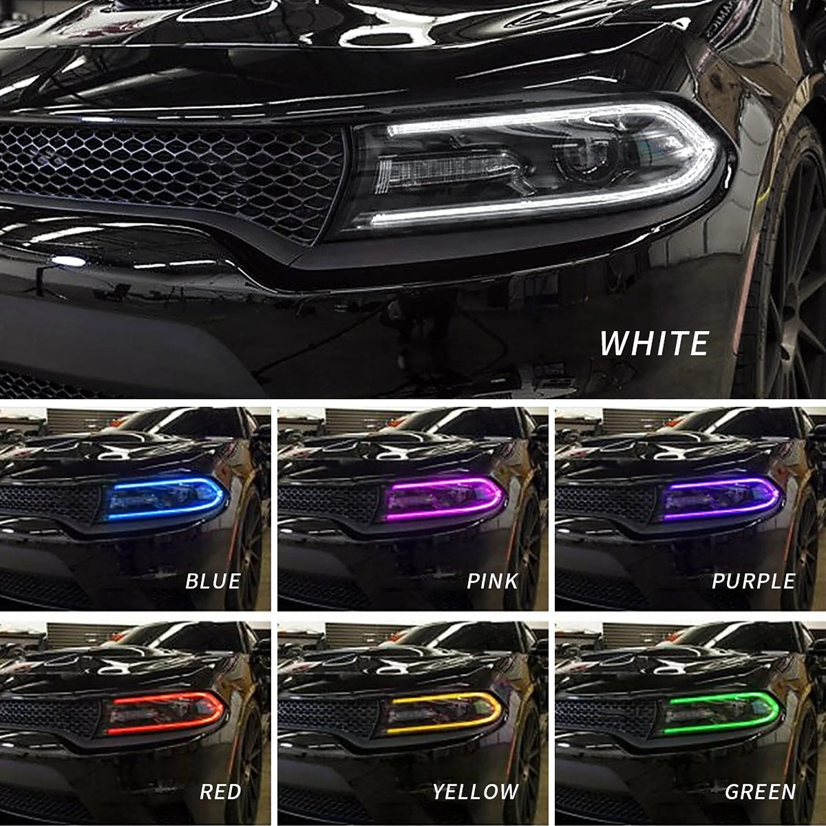 VLAND for Dodge Charger 2011 2012 2013 2014 Dual Beam Projector Headlights Replacement Assembly