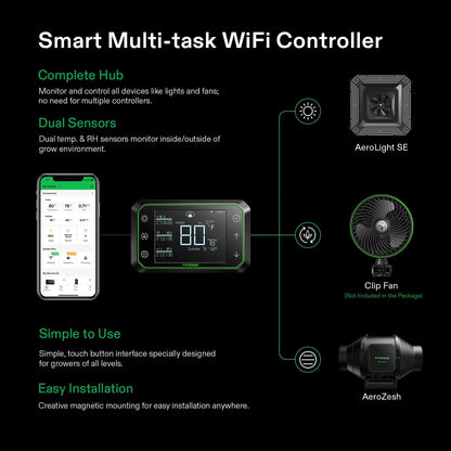 VIVOSUN GIY Smart Grow Tent System 2x2, WiFi-Integrated Grow Tent Kit, with Automate Ventilation and Circulation, Schedule Full Spectrum 100W LED Grow Light, and GrowHub E42A Controller