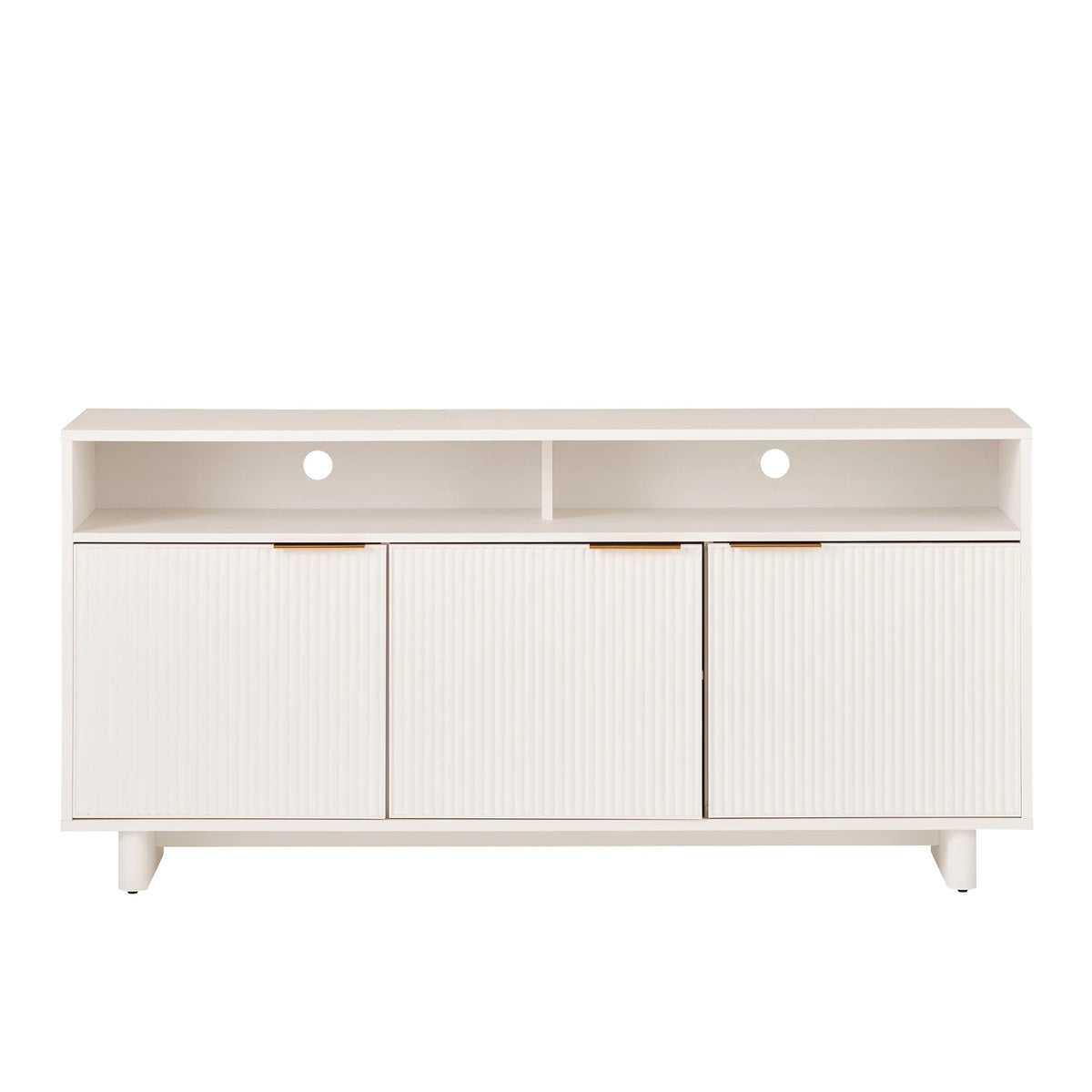 Better Homes & Gardens Lillian Fluted TV Stand for TVs up to 70", Natural Pine Finish