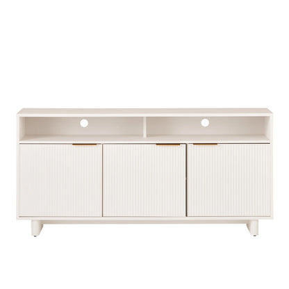 Better Homes & Gardens Lillian Fluted TV Stand for TVs up to 70", Natural Pine Finish