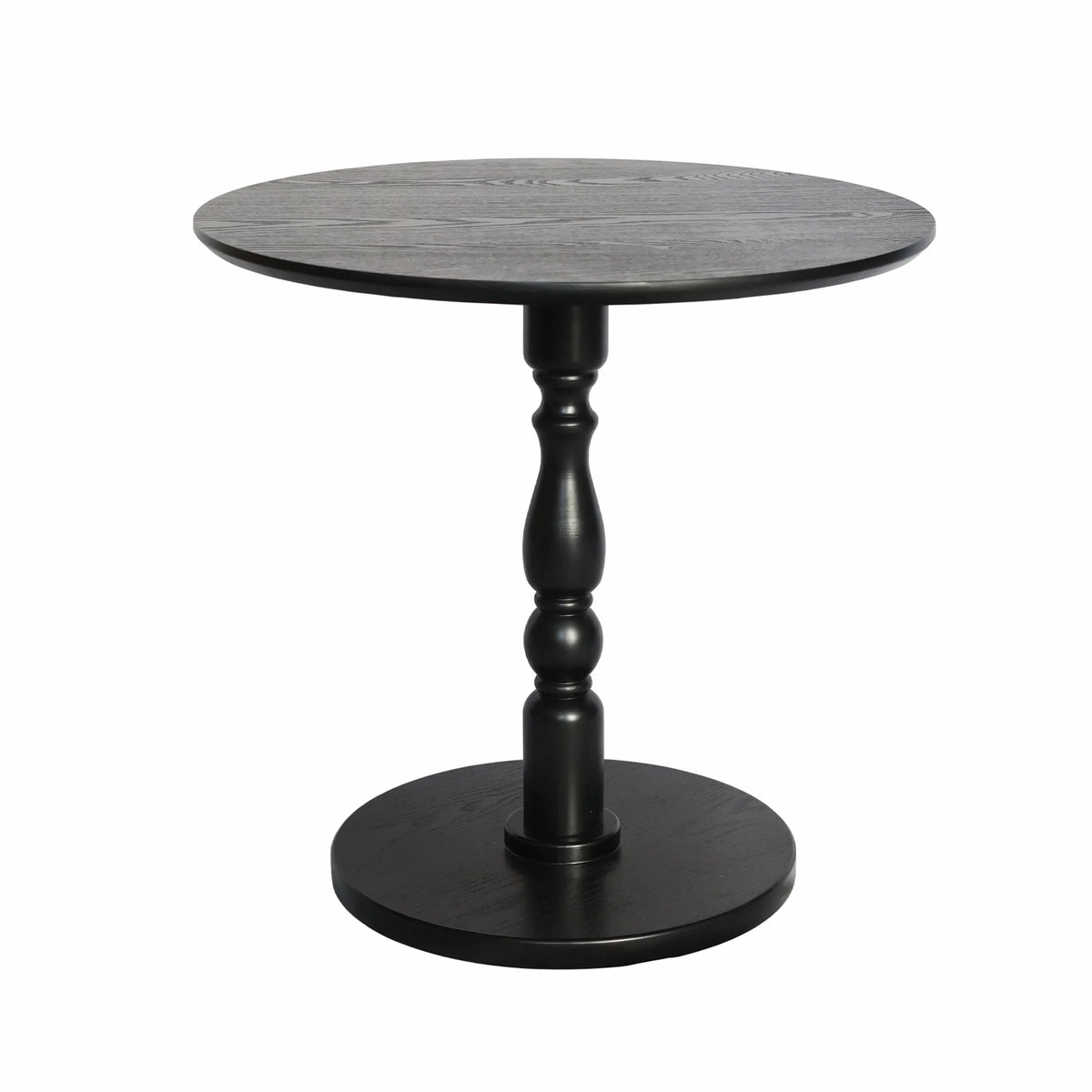 Homy Casa Round Wooden Dining Table for Cozy Living Room Coffee Corner, Walnut