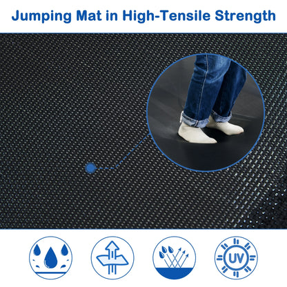 7FT Trampoline for Kids,Outdoor Recreational Trampoline with Safety Enclosure Net,Blue