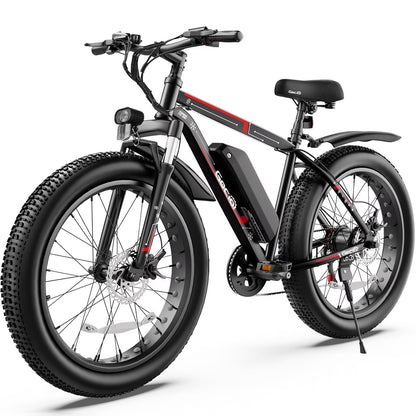 Gocio 26" 4.0 Fat Tire Electric Bike for Adults, 500W Motor, 48V 13Ah Battery, Lightweight Aluminum Alloy Frame, Max 22Mph Electric Mountain Bike Beach Snow Ebike for Men, Professional 7-Speed UL2849