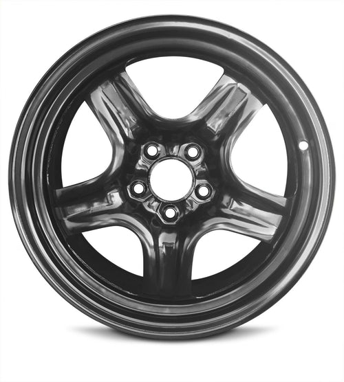 Wheel Rim for 2007-2010 Saturn Aura 17 in Black Steel Rim Direct Fit